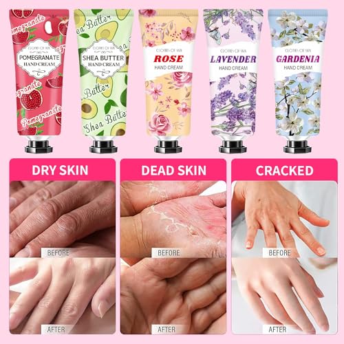 8 PACK Hand Cream Christmas Gifts for Women,Travel Size in Bulk Lotions for Dry Hands,Mini Hand Lotion for Mothers Day Gifts,Easter Gift for Teens,Appreciation Gift,Baby Shower Party Gift