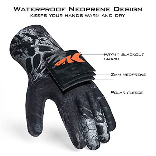 KastKing IceRiver Fishing Gloves – 100% Waterproof Cold Winter Weather Fishing Gloves – for Men and Women – Ideal for Ice Fishing, Winter Fishing, Outdoor Winter Sports,XL,BO