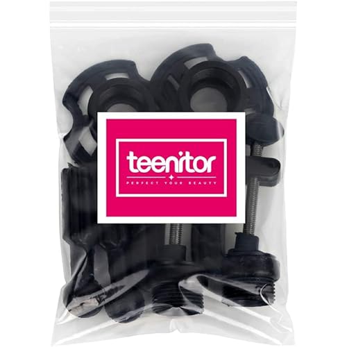 Teenitor Wig Mannequin Head Stand, 2 Pack Cosmetology Manikin Stand Mannequin Head Holder Clamp Black Wig Stand Holder