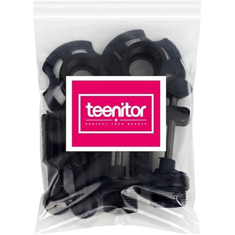 Teenitor Wig Mannequin Head Stand, 2 Pack Cosmetology Manikin Stand Mannequin Head Holder Clamp Black Wig Stand Holder