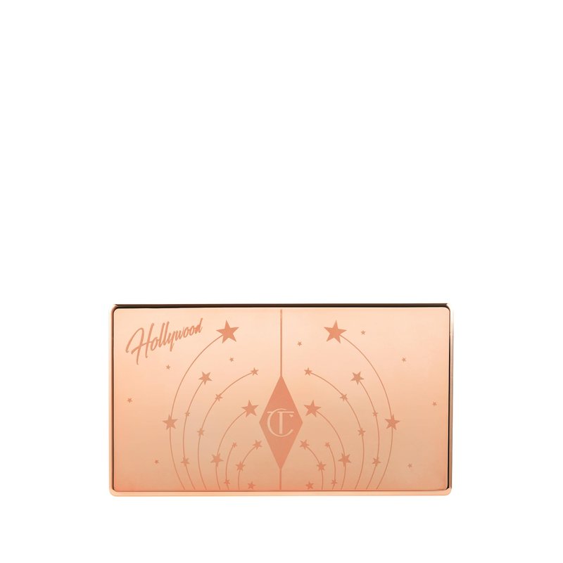 Charlotte Tilbury Mini Hollywood Blush & Glow Glide Palette - Blush & Highlighter Compact for a Gorgeous Glow and Pretty Pop of Color - Rosy Pink Blush/Pearlescent Pink Highlighter