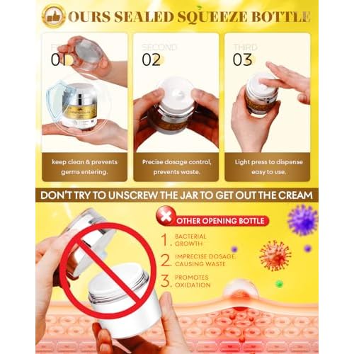 3% Retinol Cream Face Moisturizer, Anti Aging Neck Firming Cream with Collagen, Day & Night Face Cream with Hyaluronic Acid, Lifting & Tightening Wrinkle for Women & Men, 1.7 FL OZ, 3PC