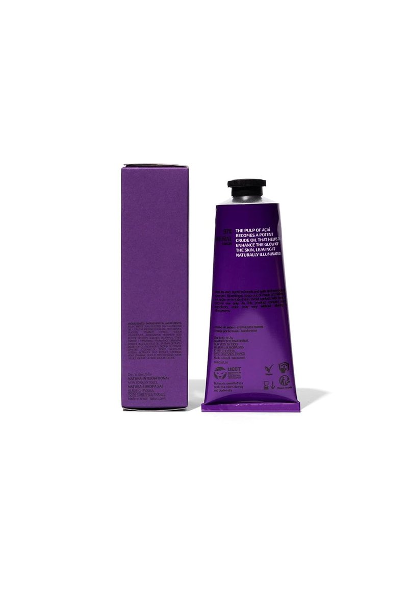 Ekos Açaí Hand Cream - Anti-Dullness Moisturizer for Fast Absorption | Vegan Skin Care - 2.6oz (75g)
