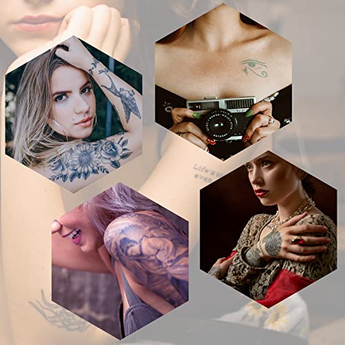 Blank Tattoo Practice Skins - Autdor 10Pcs Fake Tattoo Skin Double Sides 8x6" Fake Skin Tattooing and Microblading Eyebrow Practice Skin for Tattooing Supplies Beginners and Experienced Artists