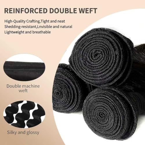 12A Unprocessed Brazilian Human Hair Body Wave human hair bundles 1 Bundles 20 Inch 100g/Pack Natural Black soft Smooth Double Weft Quick Weft Extensions for Women