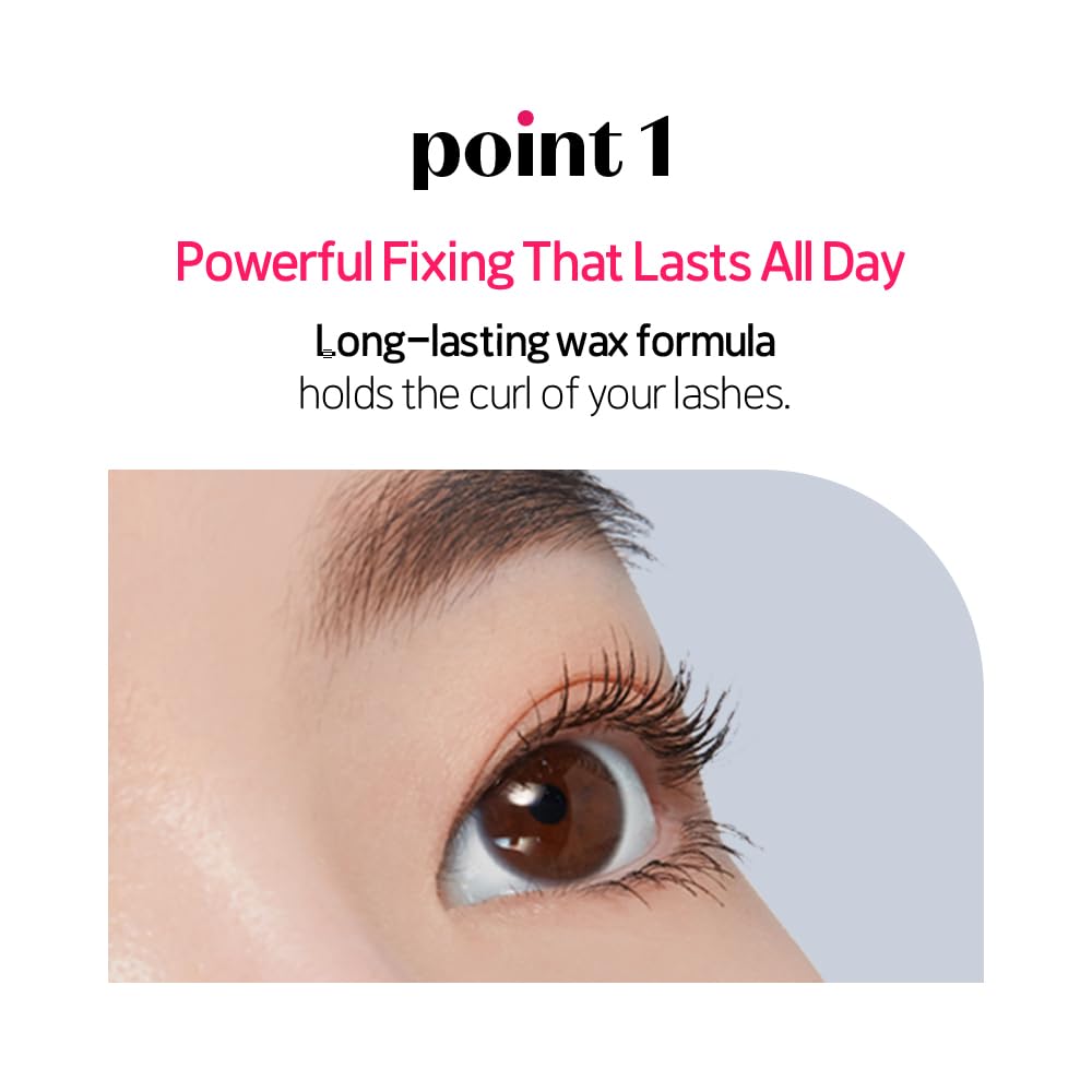 ETUDE Dr. Mascara Fixer For Perfect Lash, Korean Mascara Fixer, All-Day Curl Hold, Volumizing, Smudge-Proof, Korean Makeup, Beauty, Transparent (0.203 Fl Oz)