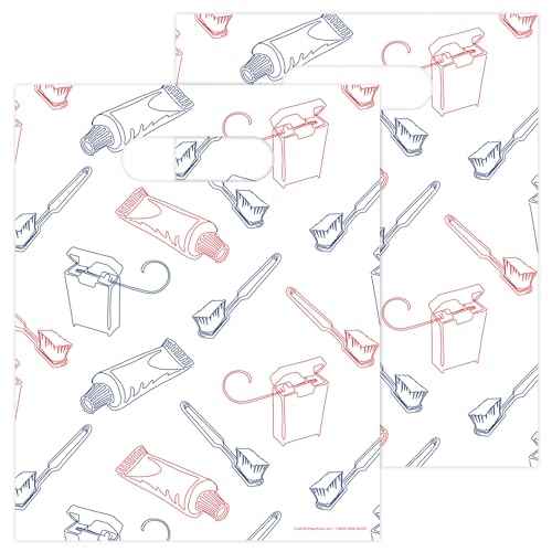 Brush Paste Floss Dental Giveaway Bags, 8" x 10", 100 Pack