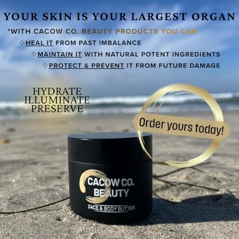 100% Grass Fed & Finished Tallow with Organic Unrefined Cacao Butter - The Face & Body Butter