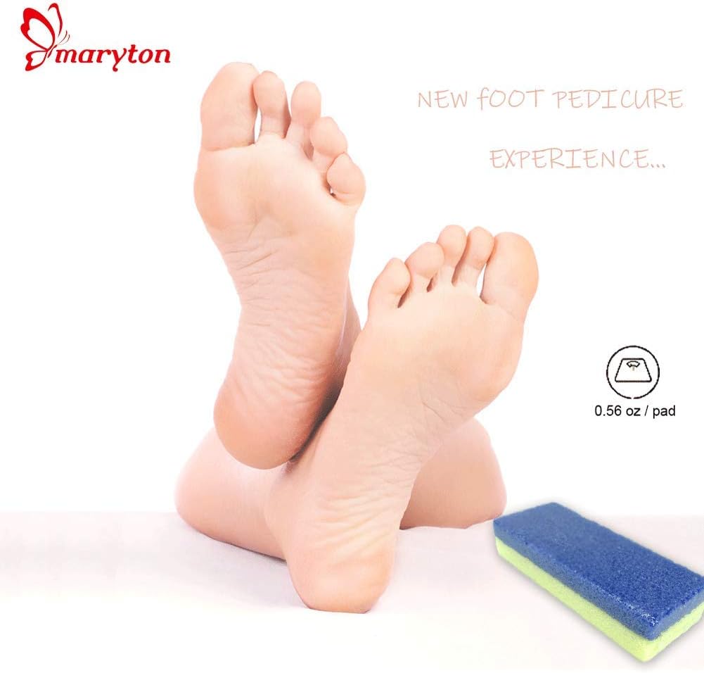 Maryton Natural Pumice Stone for Feet - Lava Foot Exfoliator Scrubber Pedicure Tools, Dead Skin Corn Callus Remover for Feet and Hands, 1 Count
