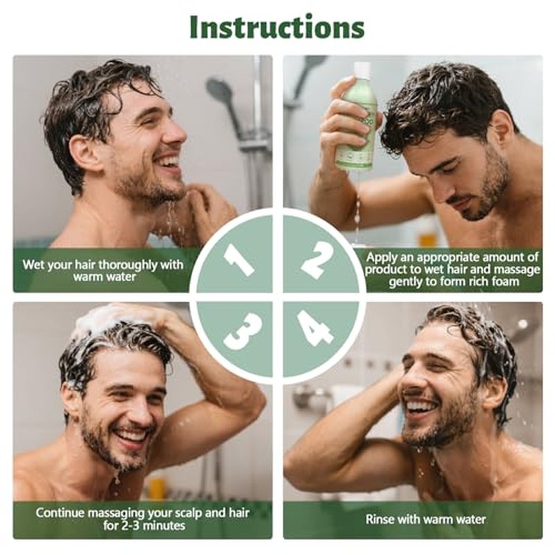 Biotin & Rosemary Hair Growth Shampoo?Natural Formula for Thinning Hair & Hair Loss, Promotes Thicker, Fuller Hair,Hair Growth Shampoo for Men and Women - 10.15 fl OZ