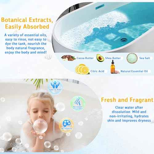 HEYMKGO Bath Bombs for Women and Kids, 8PCS Handmade Natural Boys Girls Fizzy Bubble Bath Bomb Gift Kit for Birthday Christmas Cute Women Relaxing Bath Bombs Set