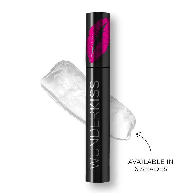 WUNDERBROW LIPS Makeup Lip Plumping Lip Gloss Pink With Collagen and Hyaluronic Acid For Natural Glossy Plumper Lips Wunderkiss 0.135 Fluid Ounce, Rose, 1 Count