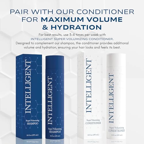 Intelligent Super Volumizing Hair Loss Shampoo - Strengthens Weakened Hair and Maximizes Volume | 10 fl oz (290 ml)