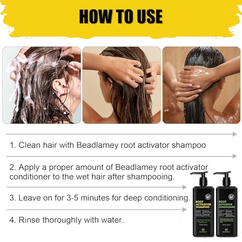Root Activator Shampoo and Conditioner for Men: Hair Growth Set for Hair Loss and Thinning Hair