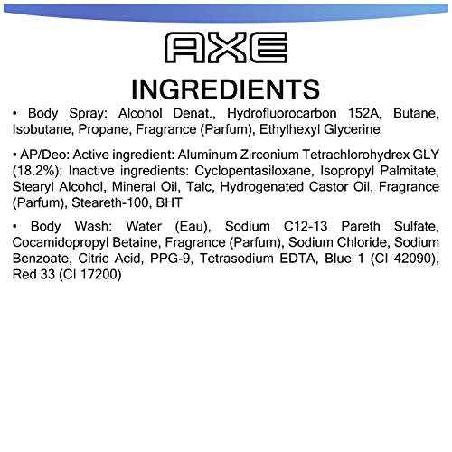 AXE Phoenix Holiday Gift Set With Body Spray, Antiperspirant & Deodorant Stick and Body Wash for Grooming 3 count