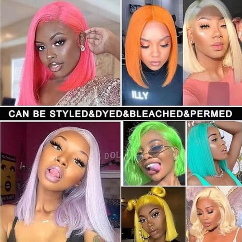 PANDA ANGEL 613 Blonde Blunt Cut Bob Wig Human Hair 13X4 HD Transparent Bob Lace Front Wig Pre Plucked Wear and Go Glueless Wigs Human Hair Blonde Bob Lace Frontal Wigs for Black Women 16 Inch