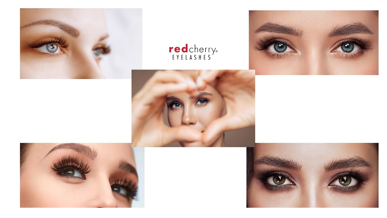 False Eyelashes #43 - Red Cherry Professional Quality | 6 Pairs for Stunning Volume