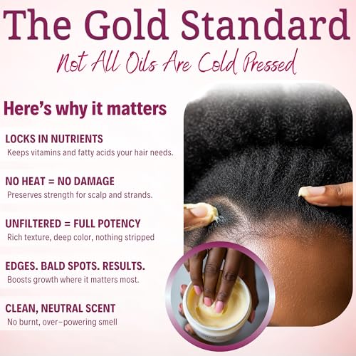 Dr. Sebi Batana Oil for Hair Growth, 100% Pure Raw & Unrefined from Honduras, Aceite de Batana Hair Growth Oil for 4C Hair - Edges, Scalp, Length