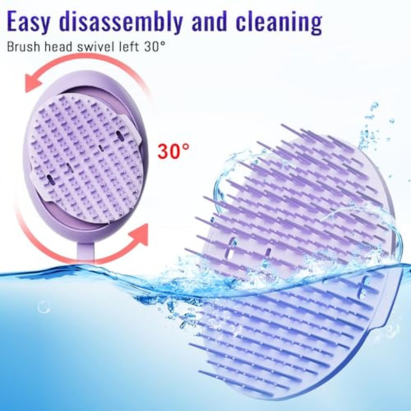 Scalp Massager Hair Growth Brush - Electric Head Massager Relax Scalp Stress - Unique Birthday Gifts for Women - Sonic Vibration Comb for Stimulating Follicles - Purple
