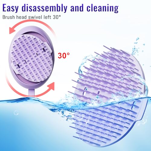 Scalp Massager Hair Growth Brush - Electric Head Massager Relax Scalp Stress - Unique Birthday Gifts for Women - Sonic Vibration Comb for Stimulating Follicles - Purple