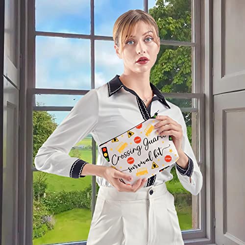 WCGXKO Crossing Guard Appreciation Gift Survival Kit Zipper Pouch Makeup Bag