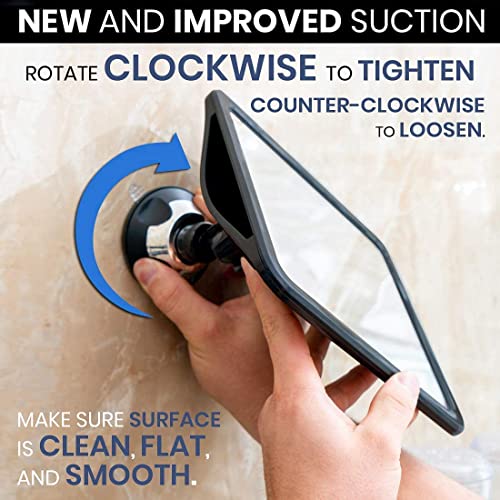 MIRRORVANA Fogless Shower Mirror for Shaving with Upgraded Suction, Dual Anti Fog Design, Shatterproof Surface & 360¡Æ Swivel, 8" x 7"
