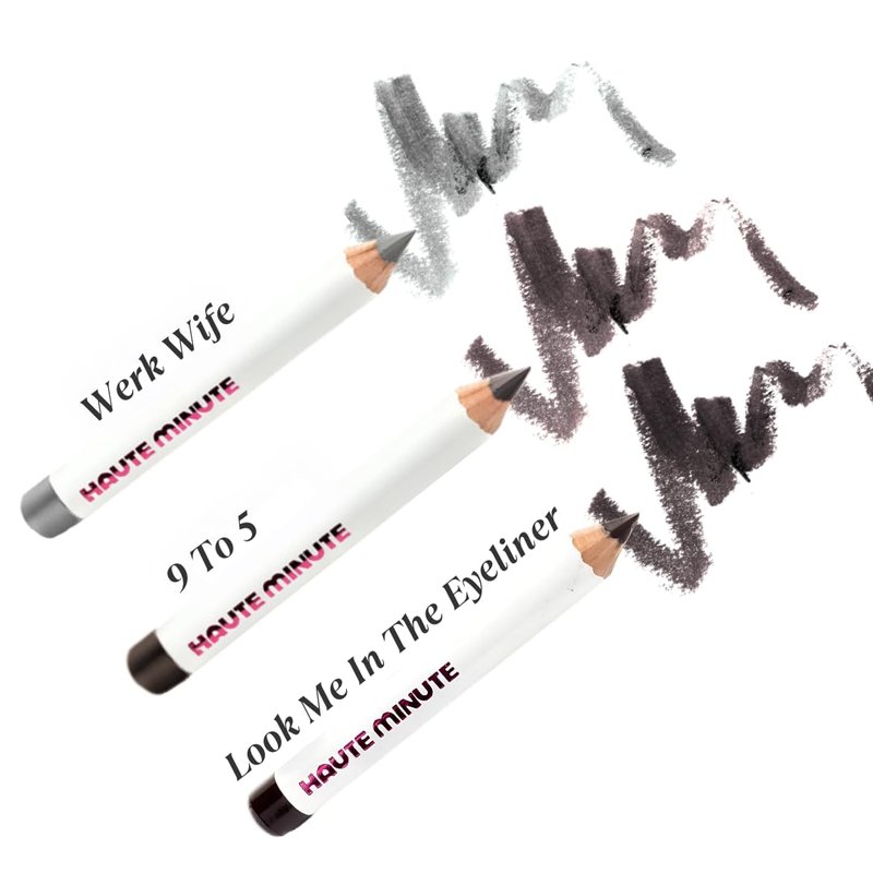 Haute Minute Makeup Mini Everlasting Eyeliner, Smooth Glides Eyeliner Pencil, Longwearing Eye Makeup, Vegan - Black