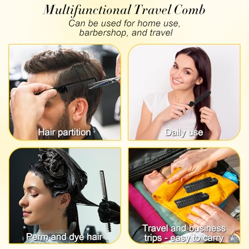 HOFASON 120 Pcs Travel Folding Comb in Bulk, Individually Wrapped Foldable Hair Brush Travel Pocket Mini Hair Comb & Makeup Comb for Women Men Girls Homeless Hotel Shelter Nursing Home Charity Church