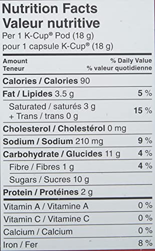 Tim Hortons Original Hot Chocolate, Single Serve Keurig K-Cup Pods, 10 Count