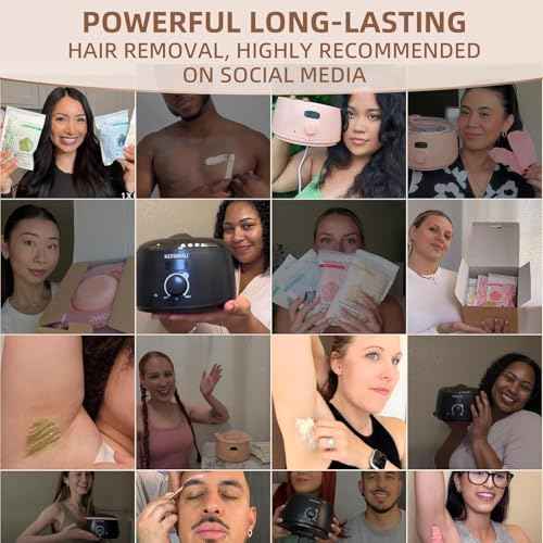 KOTAMU Wax Beads for Hair Removal, Professional Waxing Beads for Underarms, Chin, Bikini, Brazilian, Facial, Arm, Leg, Sensitive Skin, 2.5lb Hard Wax for Thick Thin Hair, Waxing Beans for Women & Men