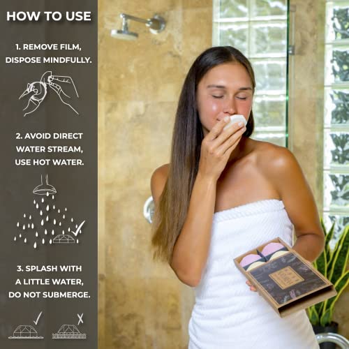 Organic Shower Steamers Aromatherapy - 8 XL Natural Shower Bombs, Essential Oil Shower Steamer Gift Set, Relaxation Gifts Women, Shower Melts Tabs, Stress Relief Scents, Unique Self Care Box