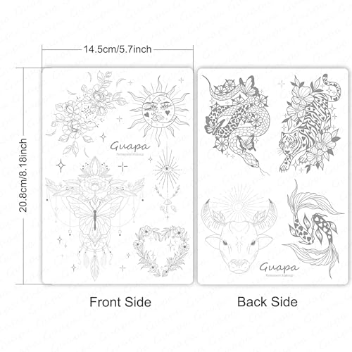 White Tiny Tattoo Practice Skin Double-Sided Minimalist Tattoo Practice Pad Fine Line