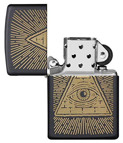 Zippo Eye of Providence Black Matte Pocket Lighter