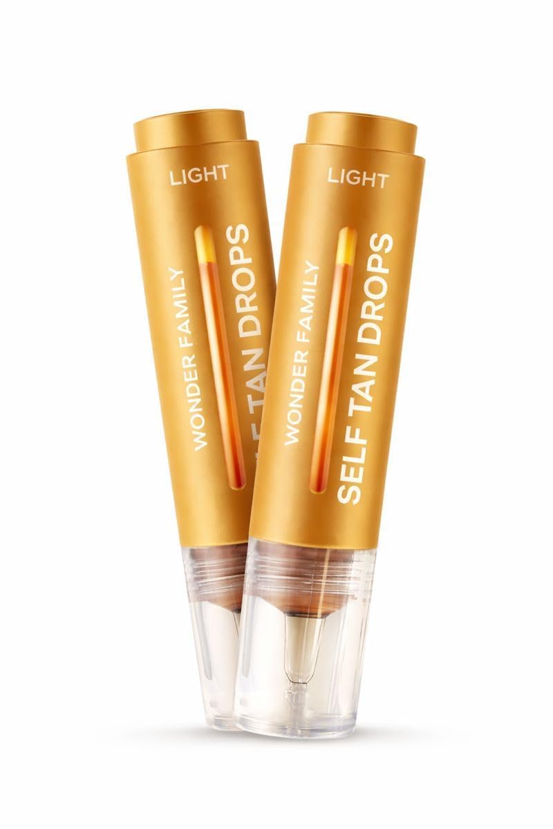Self Tanning Drops Kit - Korean Beauty Gold Sheet Mask – Made in Korea with Natural Ingredients, Aloe Leaf Juice & Hyaluronic Complex Face & Body Non-Toxic (Brown)