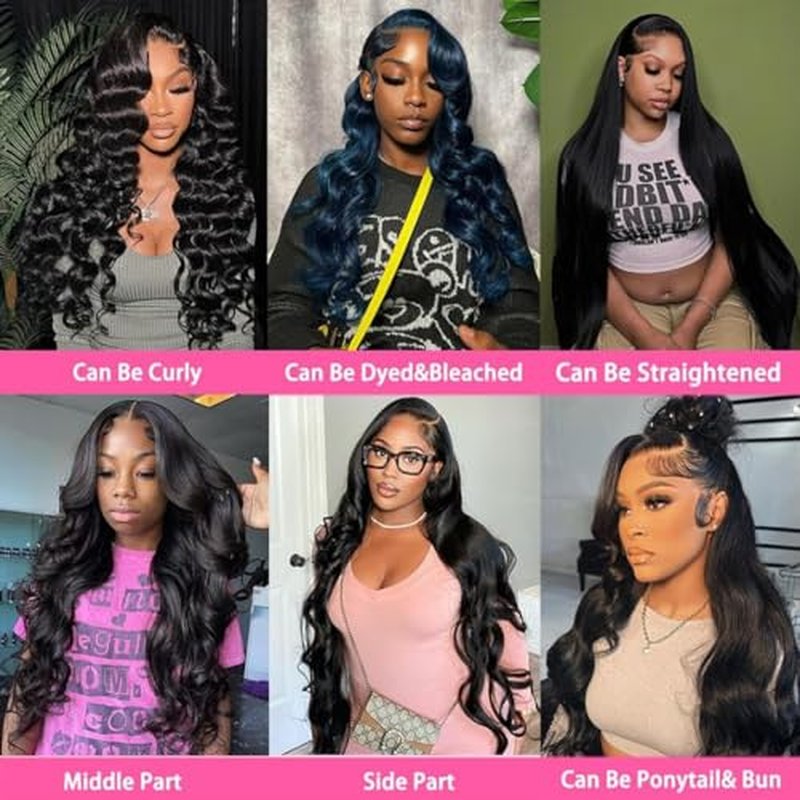 13x6 Lace Frontal Human Hair Closure Body Wave HD Transparent 13x6 Ear to Ear Frontal Closure With Baby Hair Free Part 100% Virgin Human Hair Natural Hairline 18inch