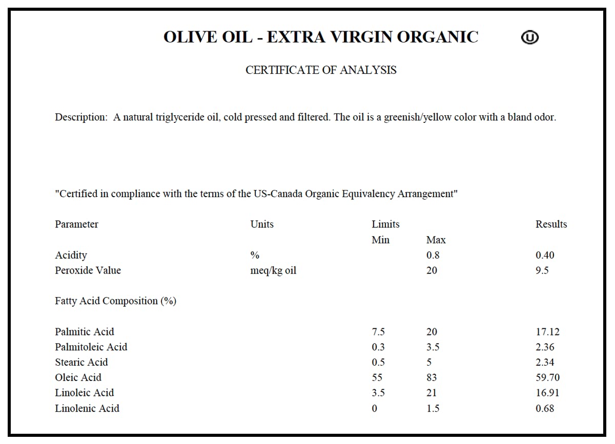 Renewalize Certified Organic Olive Oil - Dry Skin Body and Hair Moisturizer | Unrefined Extra Virgin Cold Pressed | Hot Oil Treatment