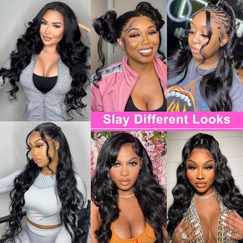 Body Wave Frontal 13 x 4 HD Transparent Lace Frontals With Bangs Baby Hair 100% Remy Human Hair 150% Density Natural Color (13x4 Lace Frontal-Body Wave, 20 Inch)