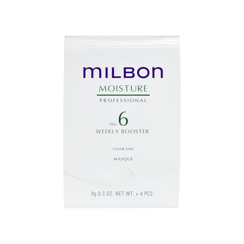 Milbon Moisture No.6 Weekly Booster - Deep Hydration Treatment for Dry Hair | 6.76 oz