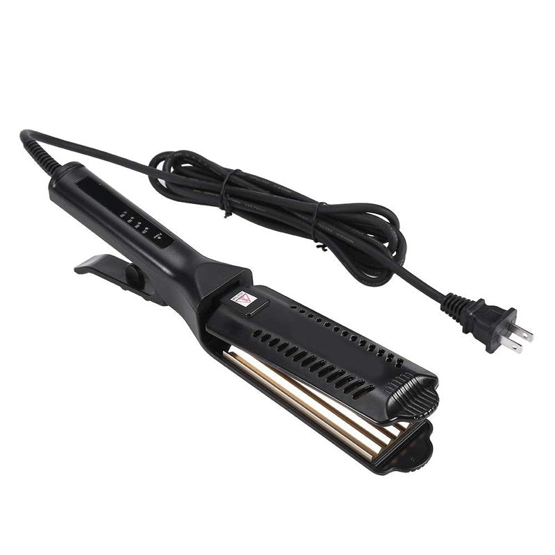 ZJchao Hair Crimper for Women, Ceramic Tourmaline Hair Crimper, 6 Teeth Corrugated, Adjustable Temperature, Clip Volumizing Crimper, Hair Styling Tool