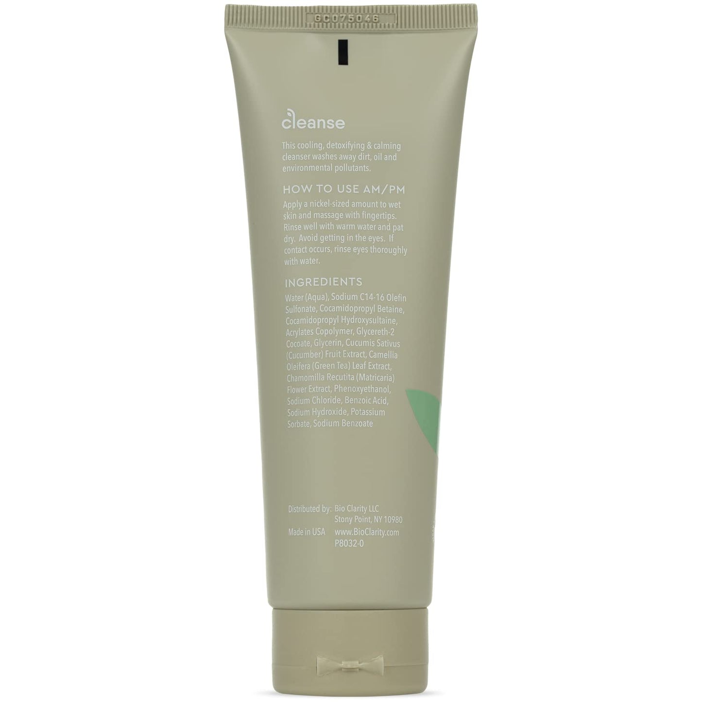 BioClarity Face Cleanser | 100% Vegan, Gentle Wash with Cucumber, Green Tea, and Chamomile, for Sensitive Oily Skin. Natural Ingredients (Set of Two 4oz Cleansers)