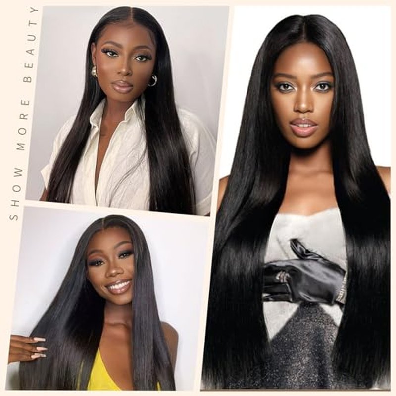 LICHANG 200 Density 13x4 Lace Front Wigs Human Hair 13x4 HD Frontal Human Hair Lace Front Wigs Straight Wigs Human Hair Straight Glueless Human Pre Plucked for Women 30 Inch