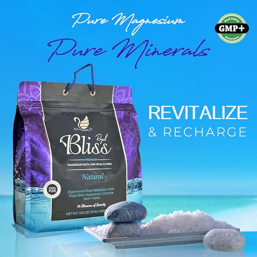 Royal Bliss Magnesium Bath & Foot Soak | Salt Flake 15 LB (240 OZ), Super Value Pack | Natural Salts for Relaxation, Wellness & Muscle Relief, Soaking, Recovery & Stress Relief - 15 LB (240 OZ)