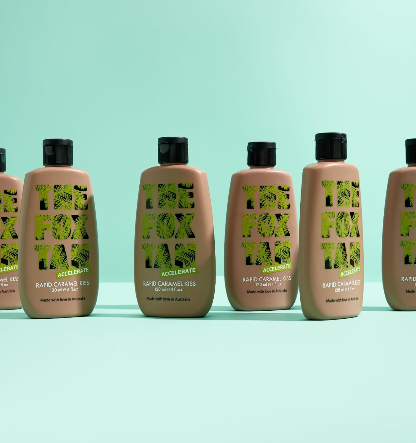 Natural Tanning Accelerator - Fox Tan Rapid Caramel Kiss | Instant Tint & Glow, Vegan, 120 mL