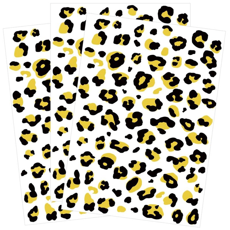 3-Pack Leopard Print Face Temporary Tattoo Stickers, Realistic Cheetah Print Temporary Tattoos for Kids Adults - Perfect for Halloween Cosplay & Party Favors