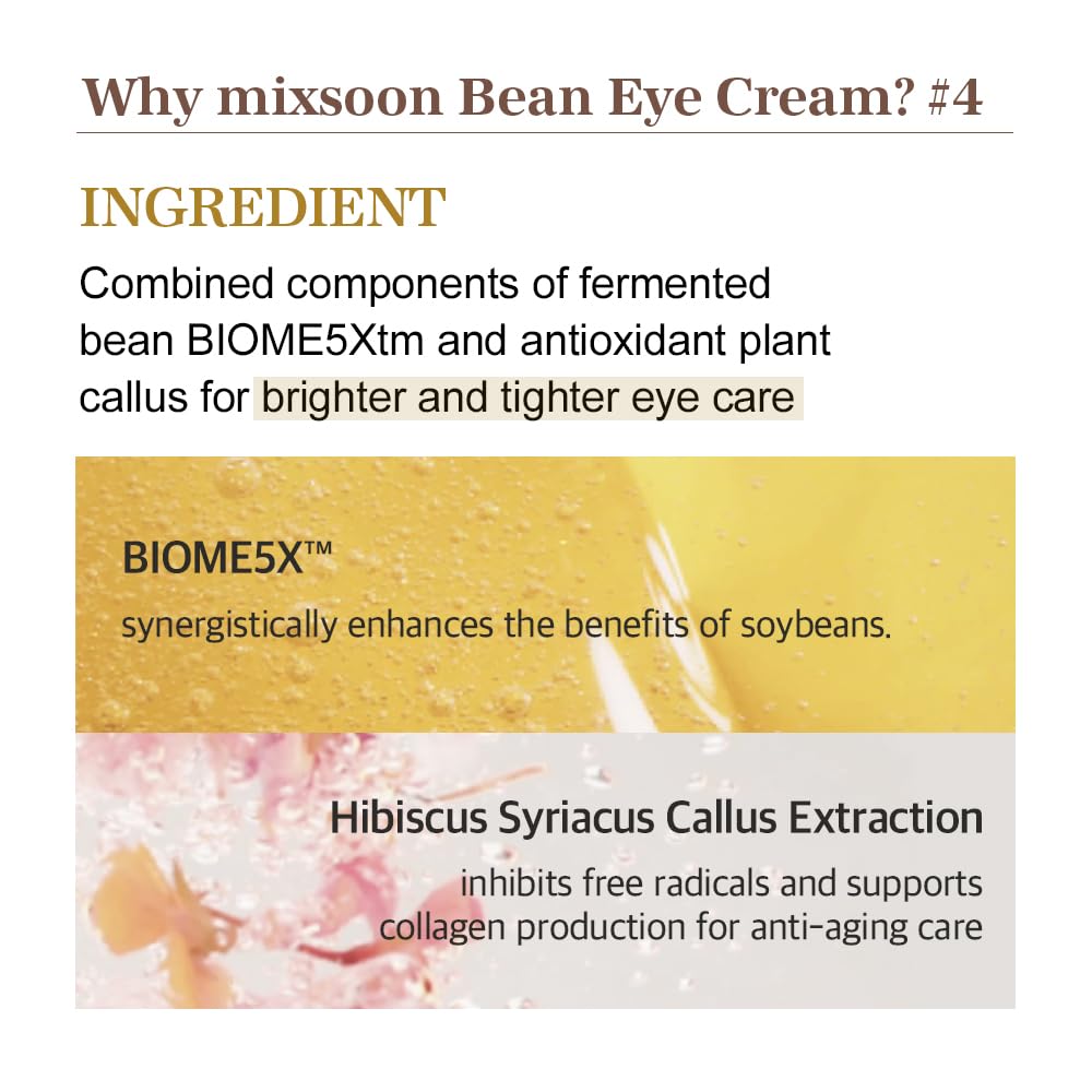 Bean Eye Cream - Hydrating 0.67 fl oz | Nourishing 1.69 fl oz for Dark Circles & Puffiness