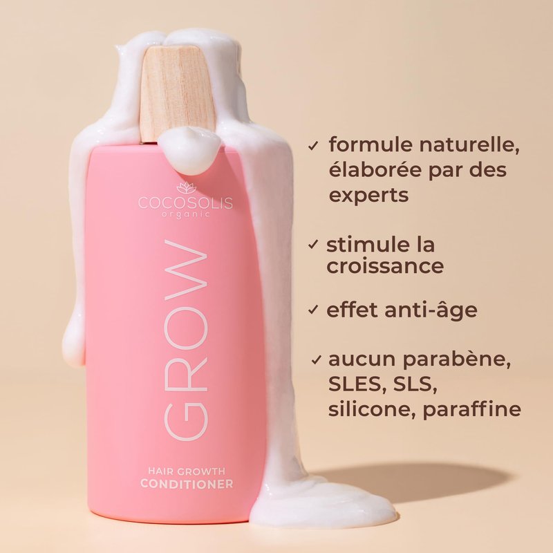 COCOSOLIS GROW Conditioner | Deep Hydration & Strength for Thinning or Dry Hair | Vegan - 8 fl oz