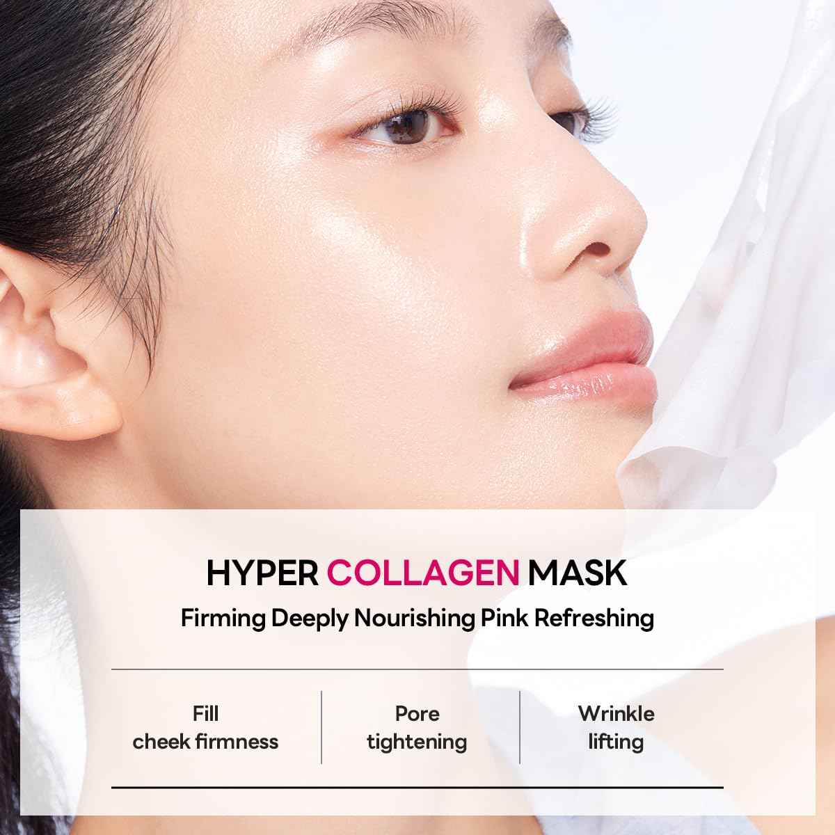 Mediheal Hyper Collagen_Collagen Real Deep Mask 4pcs | Collagen Gel Mask for Multi-lifting Care | Achieves Bouncy Skin | Boosts Pore Elasticity | 30mins Quick Care | Extra Hydration