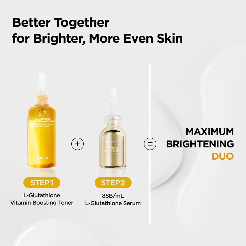 PURCELL Glutathione 5% Face Serum with 1% Niacinamide & 1% Tranexamic Acid – Flexible Liposome Tone up Serum for Anti pigmentation & Hydration (1.01 fl oz / 30 ml)