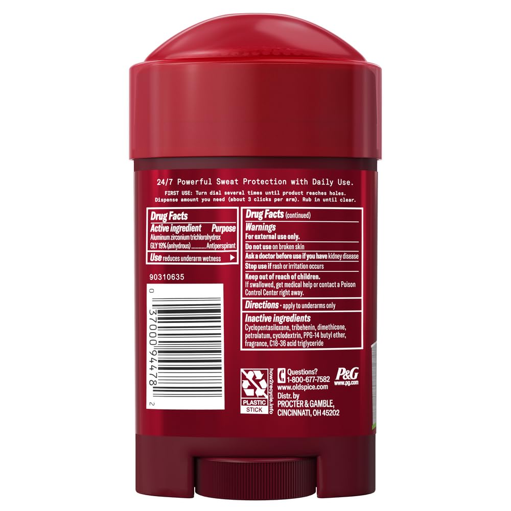 Old Spice Sweat Defense Antiperspirant & Deodorant for Men, 24/7 Ultimate Sweat Protection, Long Lasting Scent, Soft Solid, Swagger with Cedarwood Scent, 2.6 oz