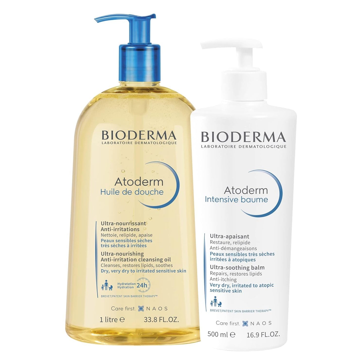 Bioderma Atoderm Intensive Balm - Ultra-Nourishing Body Cream for Dry Skin | 16.9 Fl Oz (Pack of 2)
